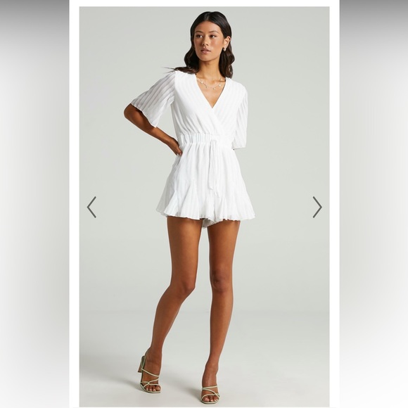 PLAY ON MY HEART PLAYSUIT IN WHITE - Picture 2 of 7